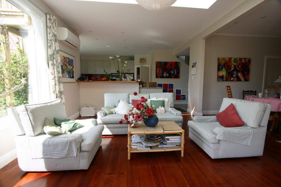 New living and kitchen areas