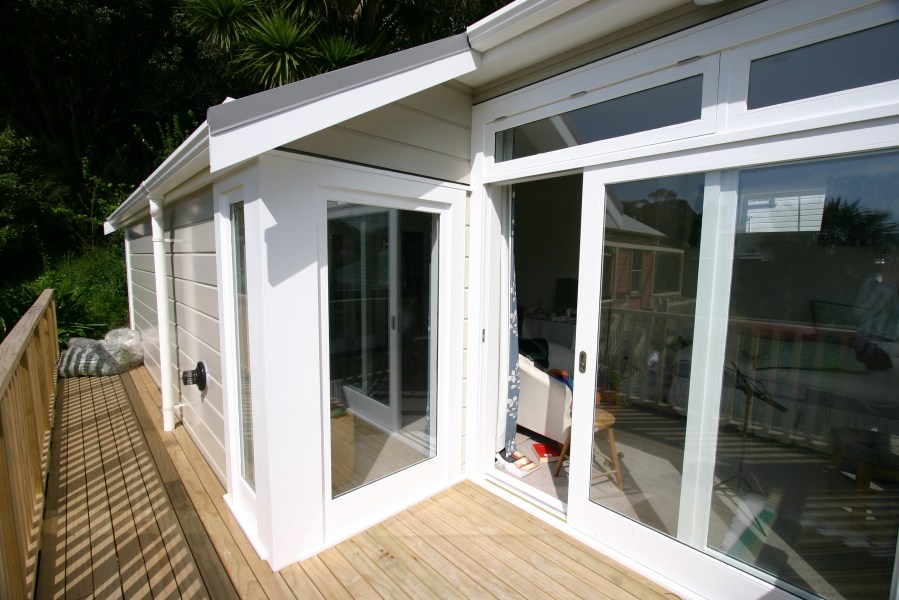 Upper level master bedroom and sliding door
